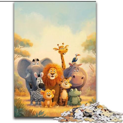 Puzzle für Erwachsene, 1000 Teile, Afrikanische Tierwelt, Schwierige Puzzles für Erwachsene, 50x75cm, DIY-Kunstdekor Puzzle für Erwachsene, 1000 Teile, Afrikanische Tierwelt, Schwierige Puzzles für Erwachsene, 50x75cm, DIY-Kunstdekor von ZKYUBEK