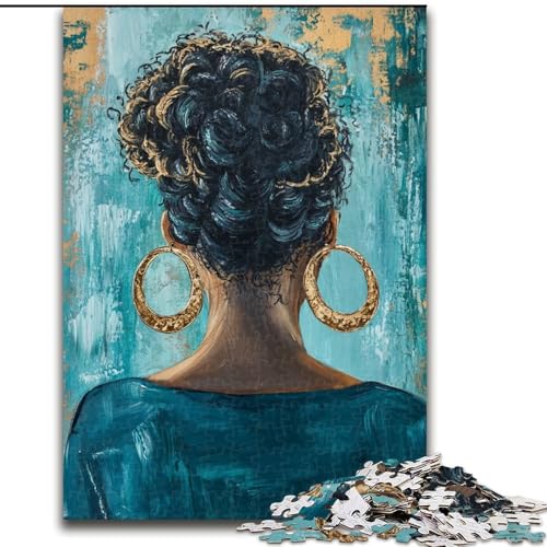 Puzzle für Erwachsene, 1000 Teile, Afroamerikanerin, schwierige Puzzles für Erwachsene für Jugendliche, Lernspiele, Geschenke, 50x75cm Puzzle für Erwachsene, 1000 Teile, Afroamerikanerin, schwierige Puzzles für Erwachsene für Jugendliche, Lernspiele, Geschenke, 50x75cm von ZKYUBEK