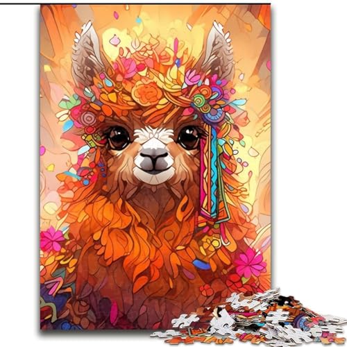 Puzzle für Erwachsene, 1000 Teile, Alpaka-Puzzle für Erwachsene, Größe 50x75cm, anspruchsvolles Denkspiel – entspannendes Spielzeug für Teenager Puzzle für Erwachsene, 1000 Teile, Alpaka-Puzzle für Erwachsene, Größe 50x75cm, anspruchsvolles Denkspiel – entspannendes Spielzeug für Teenager von ZKYUBEK