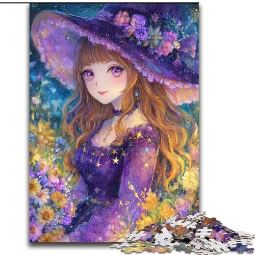 Puzzle für Erwachsene, 1000 Teile, Anime-Mädchen-Zauberer, schwierige Puzzles für Erwachsene für Jugendliche, Lernspiele, Geschenke, 26x38cm Puzzle für Erwachsene, 1000 Teile, Anime-Mädchen-Zauberer, schwierige Puzzles für Erwachsene für Jugendliche, Lernspiele, Geschenke, 26x38cm von ZKYUBEK