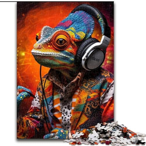 Puzzle für Erwachsene, 1000 Teile, Art Chameleon, Karton, Puzzlegröße 26x38cm, Denksportaufgabe, Spiel für Erwachsene, interaktive Familienaktivität von ZKYUBEK