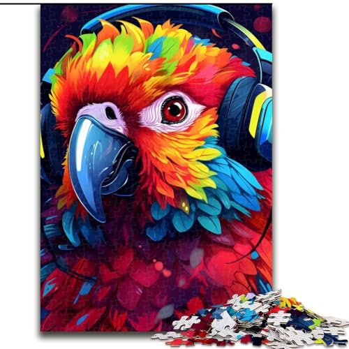 Puzzle für Erwachsene, 1000 Teile, Art-Papagei-Puzzle, Größe 26x38cm, ideal für Verliebte, perfektes Weihnachts-, Neujahrs- oder Valentinstagsgeschenk von ZKYUBEK