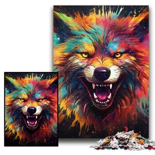 Puzzle für Erwachsene, 1000 Teile, Art Wolf, Puzzles für Erwachsene, 50x75cm, Denkspiel für Teenager und Familieninteraktion Puzzle für Erwachsene, 1000 Teile, Art Wolf, Puzzles für Erwachsene, 50x75cm, Denkspiel für Teenager und Familieninteraktion von ZKYUBEK