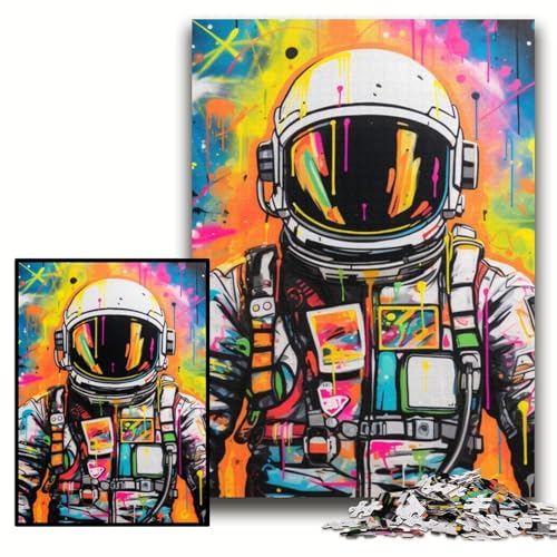 Puzzle für Erwachsene, 1000 Teile, Astronauten-Graffiti-Puzzles für Erwachsene, 50x75cm, Denkspiel für Teenager und Familieninteraktion Puzzle für Erwachsene, 1000 Teile, Astronauten-Graffiti-Puzzles für Erwachsene, 50x75cm, Denkspiel für Teenager und Familieninteraktion von ZKYUBEK