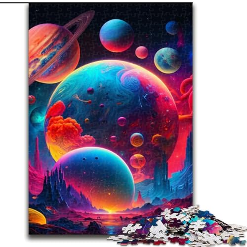 Puzzle für Erwachsene, 1000 Teile, Außerirdische Landschaft, Größe 50x75cm, Denksportaufgabe, Spiel für Erwachsene, interaktive Aktivität für die ganze Familie von ZKYUBEK