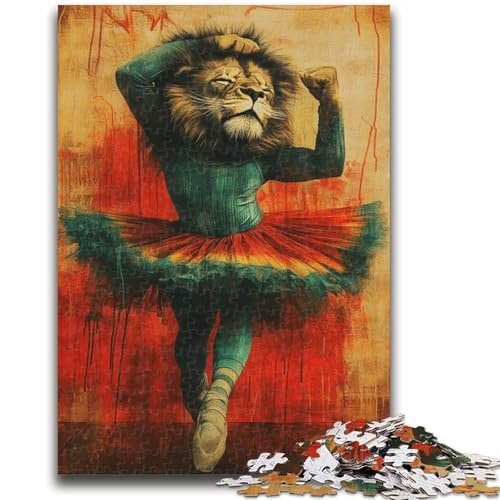 Puzzle für Erwachsene, 1000 Teile, Ballett-Löwe, geeignet für Kinder ab 14 Jahren, anspruchsvolles Spiel, tolles Geschenk zum Spielen, 26x38cm Puzzle für Erwachsene, 1000 Teile, Ballett-Löwe, geeignet für Kinder ab 14 Jahren, anspruchsvolles Spiel, tolles Geschenk zum Spielen, 26x38cm von ZKYUBEK