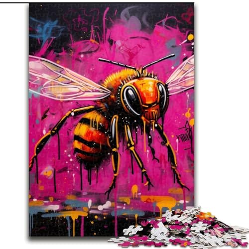 Puzzle für Erwachsene, 1000 Teile, Bienen-Graffiti-Kunst, Größe 26x38cm, anspruchsvolles Denkspiel für Teenager, Spaß für den Spieleabend mit der Familie von ZKYUBEK