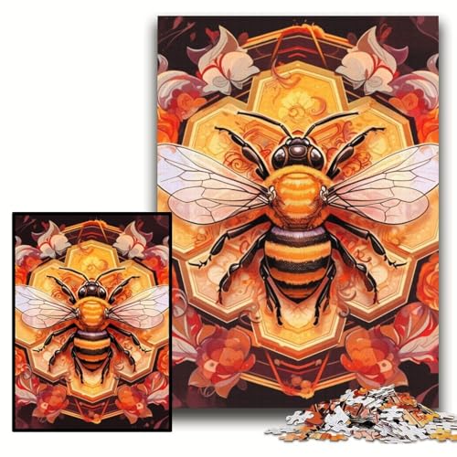Puzzle für Erwachsene, 1000 Teile, Bienen-Unmögliches Puzzle für Erwachsene, 50x75cm, pädagogisches Denkspiel, künstlerische Heim- und Bürodekoration, ab 14 Jahren Puzzle für Erwachsene, 1000 Teile, Bienen-Unmögliches Puzzle für Erwachsene, 50x75cm, pädagogisches Denkspiel, künstlerische Heim- und Bürodekoration, ab 14 Jahren von ZKYUBEK