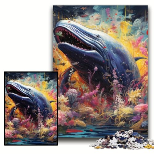 Puzzle für Erwachsene, 1000 Teile, Blauwal-Puzzles für Erwachsene, 50x75cm, Denkspiel für Teenager und Familieninteraktion Puzzle für Erwachsene, 1000 Teile, Blauwal-Puzzles für Erwachsene, 50x75cm, Denkspiel für Teenager und Familieninteraktion von ZKYUBEK