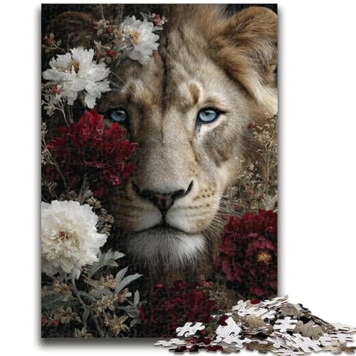 Puzzle für Erwachsene, 1000 Teile, Blumenlöwe, Familienunterhaltungsspielzeug, ganze Familie, für Kinder ab 14 Jahren, 26x38cm Puzzle für Erwachsene, 1000 Teile, Blumenlöwe, Familienunterhaltungsspielzeug, ganze Familie, für Kinder ab 14 Jahren, 26x38cm von ZKYUBEK