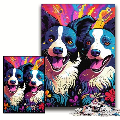 Puzzle für Erwachsene, 1000 Teile, Border Collie, Holzpuzzle, 50x75cm, Spaß für den Familienspielabend, dekoratives Kunstwerk zum Selbermachen Puzzle für Erwachsene, 1000 Teile, Border Collie, Holzpuzzle, 50x75cm, Spaß für den Familienspielabend, dekoratives Kunstwerk zum Selbermachen von ZKYUBEK