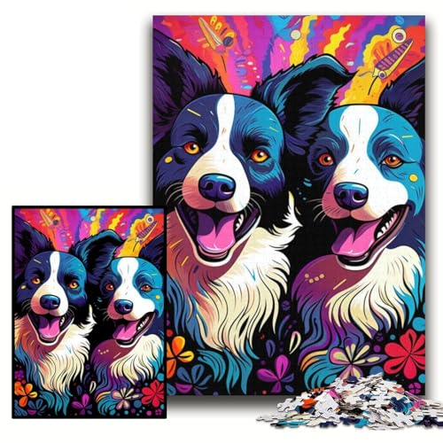 Puzzle für Erwachsene, 1000 Teile, Border-Collie-Puzzle für Erwachsene, 26x38cm, Eltern, Partner, Freunde – ab 14 Jahren Puzzle für Erwachsene, 1000 Teile, Border-Collie-Puzzle für Erwachsene, 26x38cm, Eltern, Partner, Freunde – ab 14 Jahren von ZKYUBEK