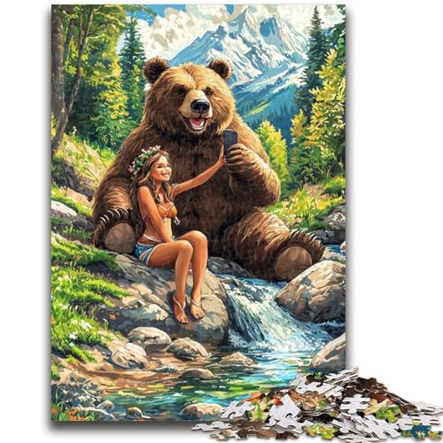 Puzzle für Erwachsene, 1000 Teile, Braunbär und kleines Mädchen, anspruchsvoll zu vervollständigen, Aber lustig und humorvoll, einzigartige Heimdekoration und Geschenke, 50x75cm Puzzle für Erwachsene, 1000 Teile, Braunbär und kleines Mädchen, anspruchsvoll zu vervollständigen, Aber lustig und humorvoll, einzigartige Heimdekoration und Geschenke, 50x75cm von ZKYUBEK
