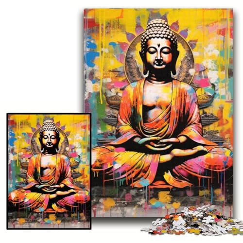 Puzzle für Erwachsene, 1000 Teile, Bunte Buddha-Puzzles für Erwachsene, 26x38cm, Eltern, Partner, Freunde – ab 14 Jahren Puzzle für Erwachsene, 1000 Teile, Bunte Buddha-Puzzles für Erwachsene, 26x38cm, Eltern, Partner, Freunde – ab 14 Jahren von ZKYUBEK
