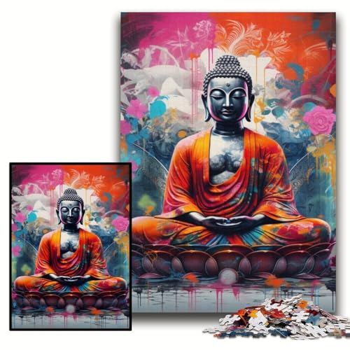 Puzzle für Erwachsene, 1000 Teile, Bunte Buddha-Puzzles für Erwachsene, 50x75cm, Denkspiel für Teenager und Familieninteraktion Puzzle für Erwachsene, 1000 Teile, Bunte Buddha-Puzzles für Erwachsene, 50x75cm, Denkspiel für Teenager und Familieninteraktion von ZKYUBEK