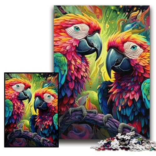 Puzzle für Erwachsene, 1000 Teile, Bunte Papageien-Puzzles für Erwachsene, 50x75cm, Eltern, Partner, Freunde – ab 14 Jahren Puzzle für Erwachsene, 1000 Teile, Bunte Papageien-Puzzles für Erwachsene, 50x75cm, Eltern, Partner, Freunde – ab 14 Jahren von ZKYUBEK
