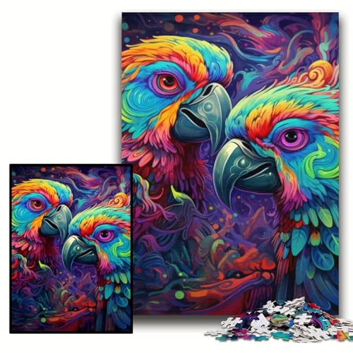 Puzzle für Erwachsene, 1000 Teile, Bunte Papageien-Puzzles für Erwachsene, 50x75cm, Eltern, Partner, Freunde – ab 14 Jahren Puzzle für Erwachsene, 1000 Teile, Bunte Papageien-Puzzles für Erwachsene, 50x75cm, Eltern, Partner, Freunde – ab 14 Jahren von ZKYUBEK