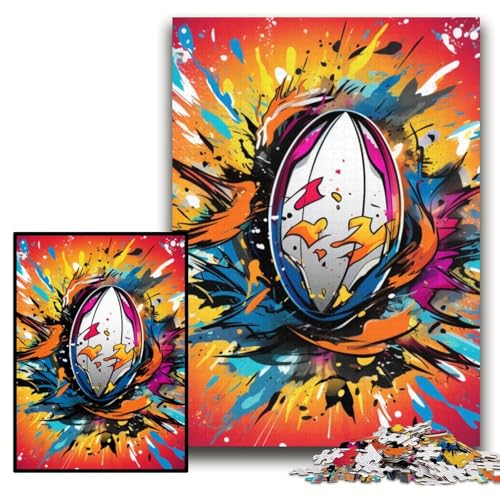 Puzzle für Erwachsene, 1000 Teile, Bunte Rugby-Puzzles für Erwachsene, 26x38cm, Denkspiel für Teenager und Familieninteraktion Puzzle für Erwachsene, 1000 Teile, Bunte Rugby-Puzzles für Erwachsene, 26x38cm, Denkspiel für Teenager und Familieninteraktion von ZKYUBEK