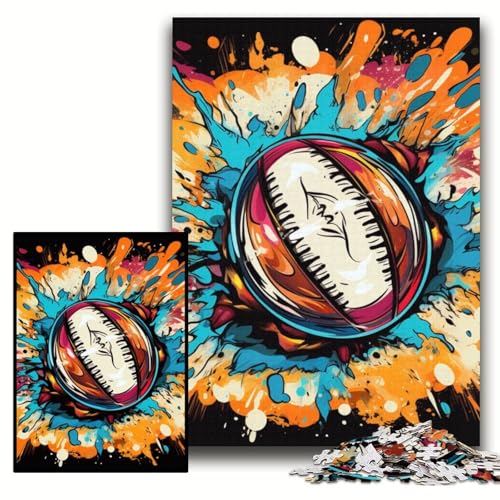 Puzzle für Erwachsene, 1000 Teile, Bunte Rugby-Puzzles für Erwachsene, 50x75cm, Denkspiel für Teenager und Familieninteraktion Puzzle für Erwachsene, 1000 Teile, Bunte Rugby-Puzzles für Erwachsene, 50x75cm, Denkspiel für Teenager und Familieninteraktion von ZKYUBEK