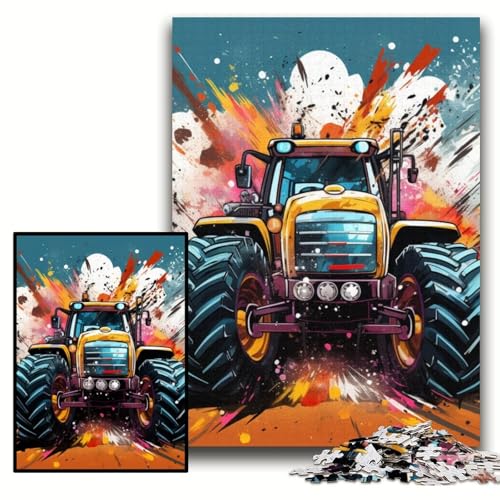 Puzzle für Erwachsene, 1000 Teile, Bunte Traktor-Puzzles für Erwachsene, 50x75cm, Denkspiel für Teenager und Familieninteraktion Puzzle für Erwachsene, 1000 Teile, Bunte Traktor-Puzzles für Erwachsene, 50x75cm, Denkspiel für Teenager und Familieninteraktion von ZKYUBEK