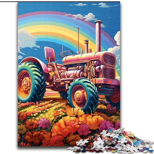 Puzzle für Erwachsene, 1000 Teile, Bunte Traktor-Puzzles für Erwachsene, Größe 26x38cm, anspruchsvolles Denkspiel – entspannendes Spielzeug für Teenager von ZKYUBEK