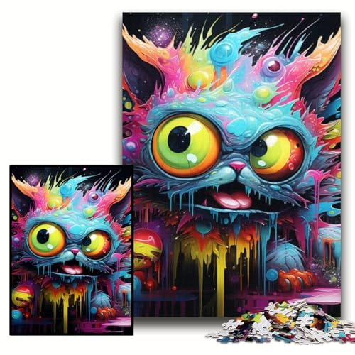 Puzzle für Erwachsene, 1000 Teile, Cartoon-Monster, Unmögliches Puzzle für Erwachsene, 50x75cm, pädagogisches Denkspiel, künstlerische Heim- und Bürodekoration, ab 14 Jahren von ZKYUBEK
