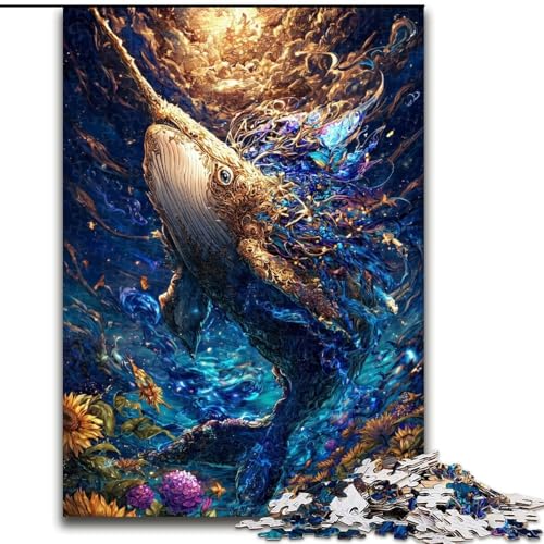 Puzzle für Erwachsene, 1000 Teile, Cartoon-Wal, 50x75cm, Denkspiel für Teenager und Familieninteraktion von ZKYUBEK