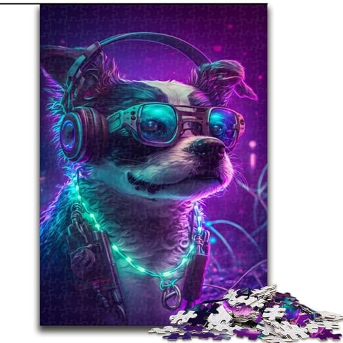 Puzzle für Erwachsene, 1000 Teile, Cooler Hund spielt Musik, Puzzle für Erwachsene, Größe 26x38cm, für Teenager und Familienspaß – DIY-Denkspiel als Geschenk Puzzle für Erwachsene, 1000 Teile, Cooler Hund spielt Musik, Puzzle für Erwachsene, Größe 26x38cm, für Teenager und Familienspaß – DIY-Denkspiel als Geschenk von ZKYUBEK