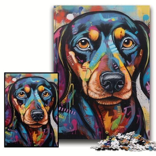 Puzzle für Erwachsene, 1000 Teile, Dackel, Holzpuzzle, 50x75cm, Spaß für den Familienspielabend, dekoratives Kunstwerk zum Selbermachen Puzzle für Erwachsene, 1000 Teile, Dackel, Holzpuzzle, 50x75cm, Spaß für den Familienspielabend, dekoratives Kunstwerk zum Selbermachen von ZKYUBEK