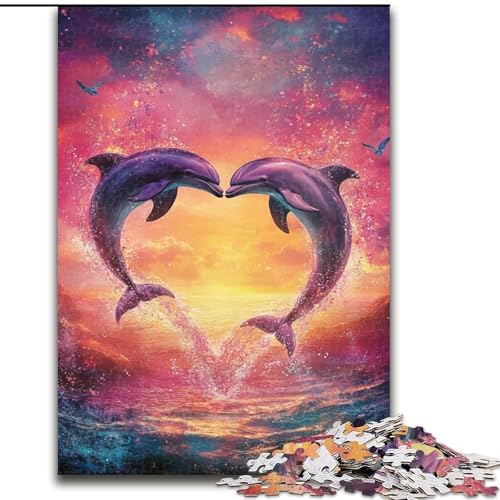 Puzzle für Erwachsene, 1000 Teile, Delfinpaar, schwierige Puzzles für Erwachsene für Jugendliche, Lernspiele, Geschenke, 50x75cm Puzzle für Erwachsene, 1000 Teile, Delfinpaar, schwierige Puzzles für Erwachsene für Jugendliche, Lernspiele, Geschenke, 50x75cm von ZKYUBEK