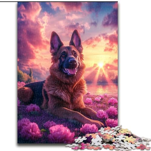 Puzzle für Erwachsene, 1000 Teile, Deutscher Schäferhund, schwierige Puzzles für Erwachsene für Jugendliche, Lernspiele, Geschenke, 26x38cm Puzzle für Erwachsene, 1000 Teile, Deutscher Schäferhund, schwierige Puzzles für Erwachsene für Jugendliche, Lernspiele, Geschenke, 26x38cm von ZKYUBEK