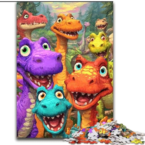 Puzzle für Erwachsene, 1000 Teile, Dinosaurier, schwierige Puzzles für Erwachsene für Jugendliche, Lernspiele, Geschenke, 50x75cm Puzzle für Erwachsene, 1000 Teile, Dinosaurier, schwierige Puzzles für Erwachsene für Jugendliche, Lernspiele, Geschenke, 50x75cm von ZKYUBEK