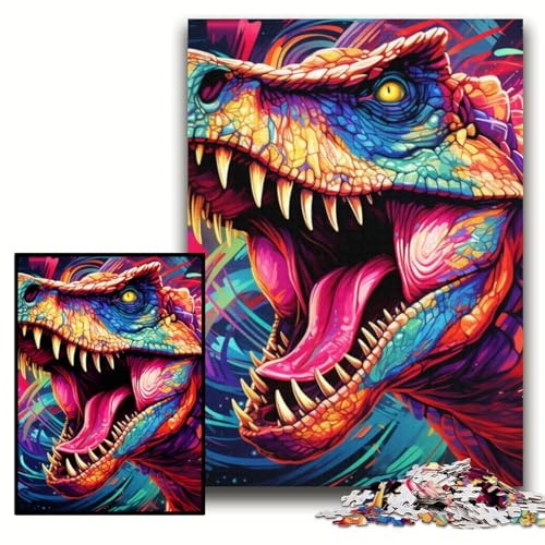 Puzzle für Erwachsene, 1000 Teile, Dinosaurier-Kunst, Holzpuzzle, 50x75cm, Eltern, Partner, Freunde – ab 14 Jahren Puzzle für Erwachsene, 1000 Teile, Dinosaurier-Kunst, Holzpuzzle, 50x75cm, Eltern, Partner, Freunde – ab 14 Jahren von ZKYUBEK