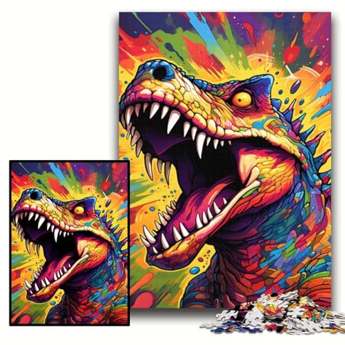 Puzzle für Erwachsene, 1000 Teile, Dinosaurier-Kunst, Holzpuzzle, 50x75cm, Eltern, Partner, Freunde – ab 14 Jahren Puzzle für Erwachsene, 1000 Teile, Dinosaurier-Kunst, Holzpuzzle, 50x75cm, Eltern, Partner, Freunde – ab 14 Jahren von ZKYUBEK