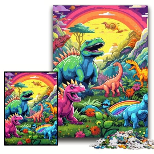 Puzzle für Erwachsene, 1000 Teile, Dinosaurier-Kunst, Kartonpuzzle, 26x38cm, Eltern, Partner, Freunde – ab 14 Jahren Puzzle für Erwachsene, 1000 Teile, Dinosaurier-Kunst, Kartonpuzzle, 26x38cm, Eltern, Partner, Freunde – ab 14 Jahren von ZKYUBEK