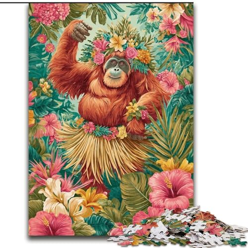 Puzzle für Erwachsene, 1000 Teile, Dschungel-Gorilla, 26x38cm, Denkspiel für Teenager und Familieninteraktion von ZKYUBEK