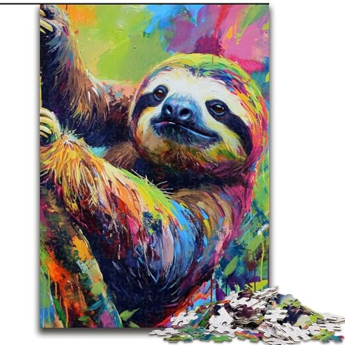 Puzzle für Erwachsene, 1000 Teile, Dschungelfaultier, schwierige Puzzles für Erwachsene für Jugendliche, Lernspiele, Geschenke, 26x38cm Puzzle für Erwachsene, 1000 Teile, Dschungelfaultier, schwierige Puzzles für Erwachsene für Jugendliche, Lernspiele, Geschenke, 26x38cm von ZKYUBEK
