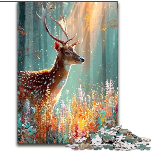 Puzzle für Erwachsene, 1000 Teile, Dschungelhirsch, schwierige Puzzles für Erwachsene für Jugendliche, Lernspiele, Geschenke, 26x38cm Puzzle für Erwachsene, 1000 Teile, Dschungelhirsch, schwierige Puzzles für Erwachsene für Jugendliche, Lernspiele, Geschenke, 26x38cm von ZKYUBEK