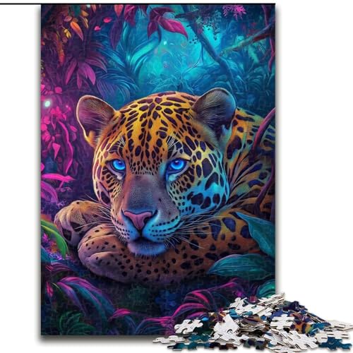Puzzle für Erwachsene, 1000 Teile, Dschungelleopard, schwierige Puzzles für Erwachsene, 26x38cm, anspruchsvolles Denkspiel für Teenager, Spaß für den Spieleabend mit der Familie von ZKYUBEK