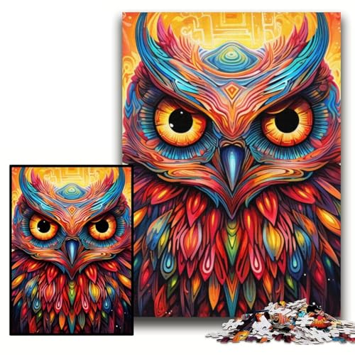 Puzzle für Erwachsene, 1000 Teile, Eule, Unmögliches Puzzle für Erwachsene, 26x38cm, pädagogisches Denkspiel, künstlerische Heim- und Bürodekoration, ab 14 Jahren Puzzle für Erwachsene, 1000 Teile, Eule, Unmögliches Puzzle für Erwachsene, 26x38cm, pädagogisches Denkspiel, künstlerische Heim- und Bürodekoration, ab 14 Jahren von ZKYUBEK