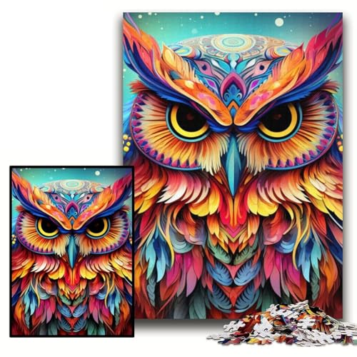 Puzzle für Erwachsene, 1000 Teile, Eule, Unmögliches Puzzle für Erwachsene, 26x38cm, pädagogisches Denkspiel, künstlerische Heim- und Bürodekoration, ab 14 Jahren Puzzle für Erwachsene, 1000 Teile, Eule, Unmögliches Puzzle für Erwachsene, 26x38cm, pädagogisches Denkspiel, künstlerische Heim- und Bürodekoration, ab 14 Jahren von ZKYUBEK