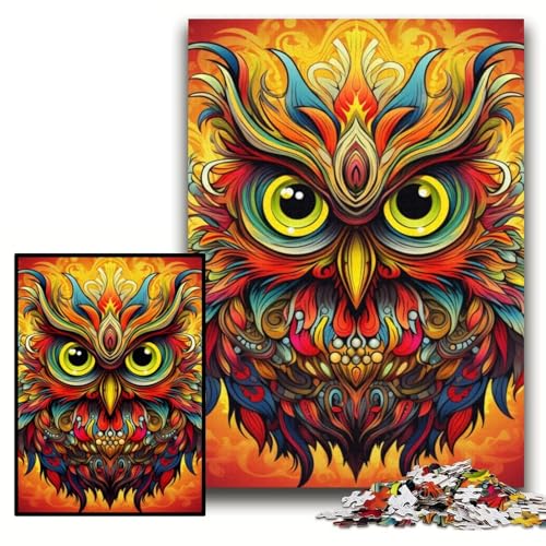 Puzzle für Erwachsene, 1000 Teile, Eule, Unmögliches Puzzle für Erwachsene, 26x38cm, pädagogisches Denkspiel, künstlerische Heim- und Bürodekoration, ab 14 Jahren Puzzle für Erwachsene, 1000 Teile, Eule, Unmögliches Puzzle für Erwachsene, 26x38cm, pädagogisches Denkspiel, künstlerische Heim- und Bürodekoration, ab 14 Jahren von ZKYUBEK