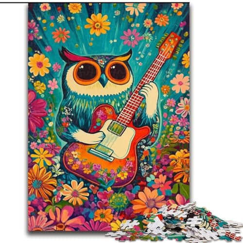 Puzzle für Erwachsene, 1000 Teile, Eule spielt Gitarre, Puzzle, 50x75cm, Denkspiel für Teenager und Familieninteraktion Puzzle für Erwachsene, 1000 Teile, Eule spielt Gitarre, Puzzle, 50x75cm, Denkspiel für Teenager und Familieninteraktion von ZKYUBEK