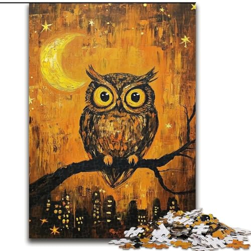 Puzzle für Erwachsene, 1000 Teile, Eule unter dem Mond, schwierige Puzzles für Erwachsene für Jugendliche, Lernspiele, Geschenke, 50x75cm Puzzle für Erwachsene, 1000 Teile, Eule unter dem Mond, schwierige Puzzles für Erwachsene für Jugendliche, Lernspiele, Geschenke, 50x75cm von ZKYUBEK