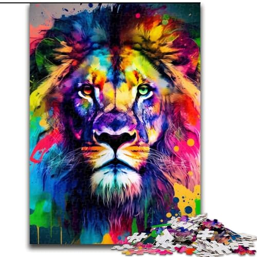 Puzzle für Erwachsene, 1000 Teile, Fantasie-Löwe, Puzzle für Erwachsene, Größe 26x38cm, anspruchsvolles Denkspiel – entspannendes Spielzeug für Teenager von ZKYUBEK