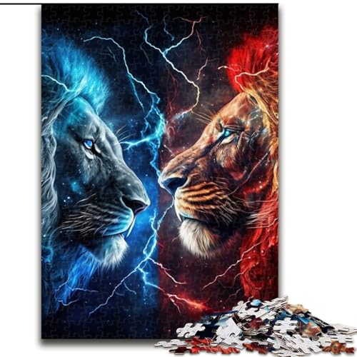 Puzzle für Erwachsene, 1000 Teile, Fantasie-Löwe, Puzzle für Erwachsene, Größe 26x38cm, anspruchsvolles Denkspiel – entspannendes Spielzeug für Teenager von ZKYUBEK