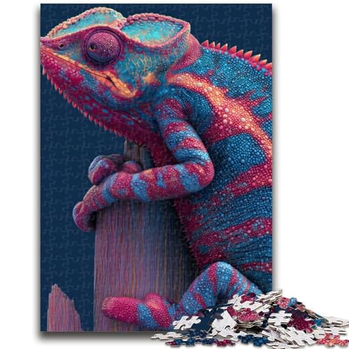 Puzzle für Erwachsene, 1000 Teile, Farbchamäleon, für Lernspiele, Herausforderungsspielzeug, zur Verbesserung des Gedächtnisses, für Kinder ab 14 Jahren, 50x75cm von ZKYUBEK