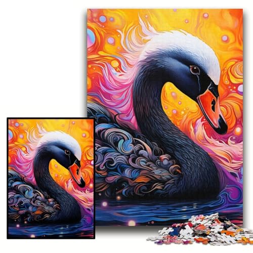 Puzzle für Erwachsene, 1000 Teile, Farbe: Schwarzer Schwan, Kartonpuzzle, 26x38cm, Eltern, Partner, Freunde – ab 14 Jahren Puzzle für Erwachsene, 1000 Teile, Farbe: Schwarzer Schwan, Kartonpuzzle, 26x38cm, Eltern, Partner, Freunde – ab 14 Jahren von ZKYUBEK