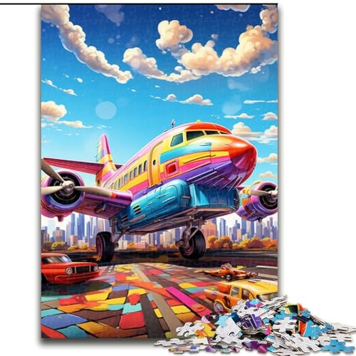 Puzzle für Erwachsene, 1000 Teile, Farbkunst, Flugzeug-Puzzle für Erwachsene, Größe 50x75cm, anspruchsvolles Denkspiel – entspannendes Spielzeug für Teenager Puzzle für Erwachsene, 1000 Teile, Farbkunst, Flugzeug-Puzzle für Erwachsene, Größe 50x75cm, anspruchsvolles Denkspiel – entspannendes Spielzeug für Teenager von ZKYUBEK