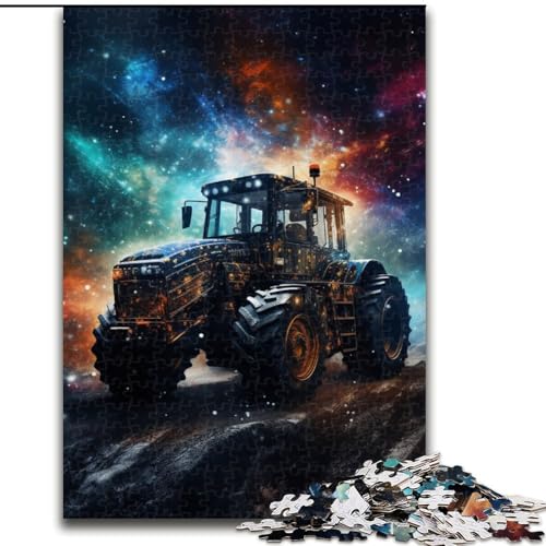 Puzzle für Erwachsene, 1000 Teile, Farbkunst, Traktor, Holzpuzzle, Größe 50x75cm, Denksportaufgabe, Spiel für Erwachsene, interaktive Aktivität für die ganze Familie von ZKYUBEK